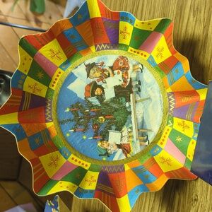 Vintage West Germany Christmas treat bowls paper